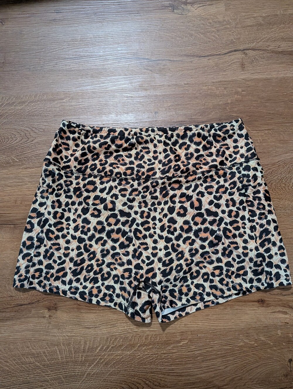 Pudolla Leopard Active Shorts Lined XXL